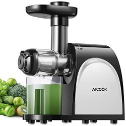 Juicer, Aicook Slow Masticating Juicer, Cold Press Juicer Machine, Higher Juicer Yield and Drier ...