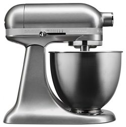 KitchenAid KSM3311XCU Artisan Mini Series Tilt-Head Stand Mixer, 3.5 quart, Contour Silver