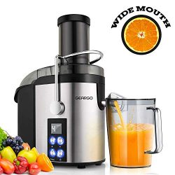 GEARGO Juicer Extractor, Wide Mouth LED Display Stainless Steel Centrifugal Juicer, 800W Motor,  ...