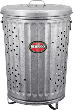 Behrens Galvanized Steel RB20 Refuse/Composting Can, 20 Gal