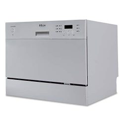 DELLA Compact Mini Dishwasher with 6 Wash Cycles Small Setting Capacity Plate for Office RV Cond ...