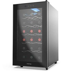 hOmelabs 18 Bottle Wine Cooler – Free Standing Single Zone Fridge and Chiller for Wines &# ...