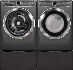 Electrolux Titanium Front Load Laundry Pair with EFLS627UTT 27″ Washer, EFMG627UTT 27̸ ...