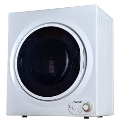 Panda PAN760SF-01 3.75 cu. ft. Compact Electric Dryer in White and Black, Bottom Control, 7 Seri ...