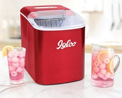 Igloo ICEB26RR 26-Pound Automatic Portable Countertop Ice Maker Machine, Retro Red