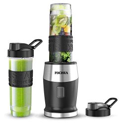 Smoothie Blender, Fochea 500W Personal Blender with BPA-Free Travel Bottles (2 * 20 oz) for Smoo ...