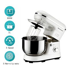 Homeleader Stand Mixer, 5QT Kitchen Mixer, 800W/120V Electric Food Mixer, 5 Speed Control, Food  ...