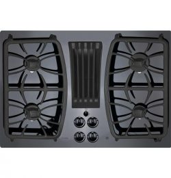 GE PGP9830DJBB Profile 30″ Black Gas Sealed Burner Cooktop – Downdraft