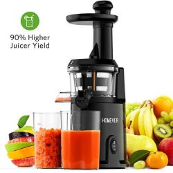 Juicer, Homever Slow Masticating Juicer Machines Extractor for Higher Nutrient and Vitamins, Eas ...