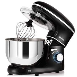 COSTWAY Stand Mixer, 660W Electric Kitchen Food Mixer with 6-Speed Control, 6.3-Quart Stainless  ...