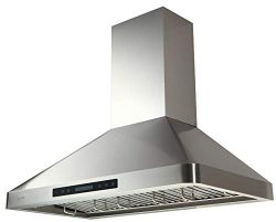 EKON Wall Mounted Kitchen Range Hood/Touch Panel Control With Remote And LCD Display / 2 Pcs 3W  ...