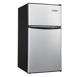 Kuppet 2-Door Mini Refrigerator Compact Refrigerator for Dorm,Garage, Camper, Basement or Office ...