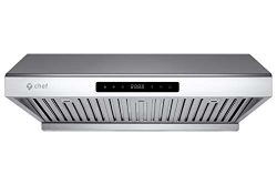 Chef Range Hood PS10 30” Pro Performance Under Cabinet Kitchen Extractor | Stainless Steel Elect ...