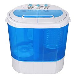 SUPER DEAL Portable Compact Washing Machine, Mini Twin Tub Washing Machine w/Washer&Spinner, ...
