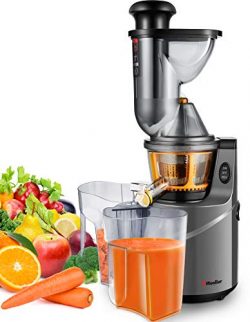 Juicer Machine Extractor with Slow Cold Press Masticating Squeezer Mechanism Technology, 3 inch  ...