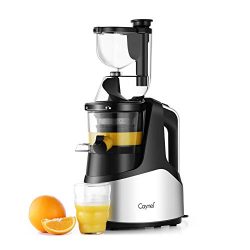 Caynel Slow Masticating Juicer Cold Press Extractor with 3″ Wide Chute for Fruits, Vegetab ...