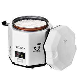 DCIGNA 1.2L Mini Rice Cooker, Electric Lunch Box, Travel Rice Cooker Small, Removable Non-stick  ...