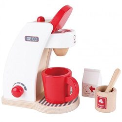 Hape My Coffee Machine Wooden Play Kitchen Set with Accessories (White)