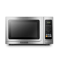 BLACK+DECKER EM036AB14 Digital Microwave Oven with Turntable Push-Button Door,Child Safety Lock, ...