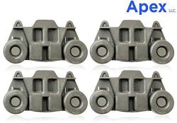 APEX Dishwasher Premium Wheels Lower Rack W10195416 for WhirlPool Kenmore Kitchenaid Pack of 4