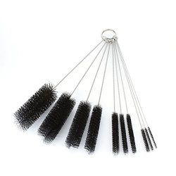 HOMEDECO 8 Inch Nylon Tube Brush Pipe Cleaning Brushes Variety Pack 10 Pcs/Set