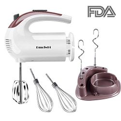 DmofwHi 5 Speed Hand Mixer Electric, 300W Ultra Power Kitchen Hand Mixers with 6 Stainless Steel ...