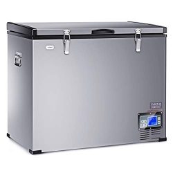 COSTWAY 121 Quart Portable Compressor Refrigerator Freezer Compact Vehicle Car Cooler Mini Fridg ...