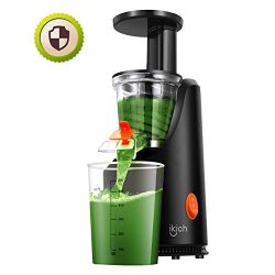 Slow Juicer, IKICH Juice Extractor with Maximum Nutritional Value, Fresher Nutrient and Vitamins ...