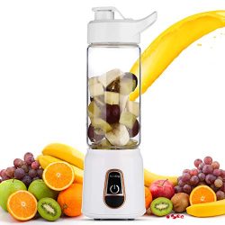 DmofwHi USB Portable Blender Cup, 14oz 3D-6-Blades Battery Operated Blender Bottle for Smoothies ...