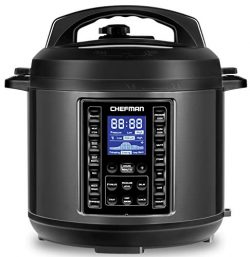 Chefman 6 Qt Electric Multicooker 9-in-1 Programmable Pressure 14 Presets Multifunctional Slow,  ...