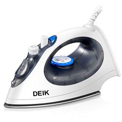 Steam Iron Deik with Non-Stick Smooth Soleplate, Irons 1400 Watt Large Anti-Drip Non-Stick Stain ...