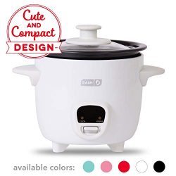 Dash DRCM200GBWH04 Mini Rice Cooker Steamer with Removable Nonstick Pot, Keep Warm Function & ...