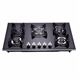 DeliKit DK157-A01S 30 inch gas cooktop gas hob 5 Burners LPG/NG Dual Fuel 5 Sealed Burners Kitch ...