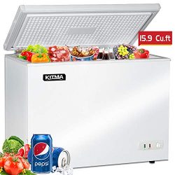 Commercial Top Chest Freezer – Kitma 15.9 Cu. Ft Deep Ice Cream Freezer with 2 Storage Bas ...