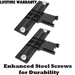 2 Pack W10350376 Dishwasher Top Rack Adjuster Replacement Part w/ 0.90″ Diameter Wheels fo ...