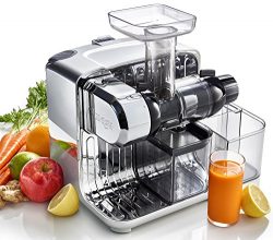 Omega Juicers CUBE300S Cube Nutrition Center Juicer Creates Fruit Vegetable and Wheatgrass Juice ...