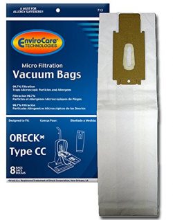 8 Oreck TYPE CC xl Micro Filtration vacuum bags, Fits All XL7, XL21, 2000’s, 3000’s, ...