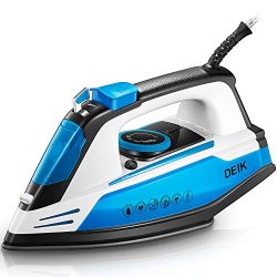 Deik Iron, 1200W Multi-Function Steam Iron, Non-Stick Ceramic Soleplate, Self-Cleaning Function, ...