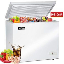 Commercial Top Chest Freezer – Kitma 9.6 Cu. Ft Deep Ice Cream Freezer with 2 Storage Bask ...