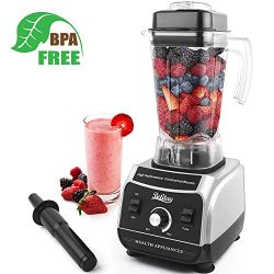 Betitay Professional Countertop Blender, 1500W Commercial Smoothie Maker with Recipe Booklet, St ...