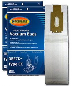 EnviroCare Replacement Micro Filtration Vacuum Bags for Oreck Type CC, XL. Fits All XL7, XL21, 2 ...