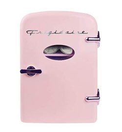 Frigidaire Retro Mini Compact Beverage Refrigerator, Great for keeping office lunch cool! (Pink, ...