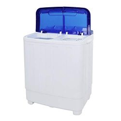 ZOKOP Washing Machine,XPB50-RS5 16Lbs Semi-Automatic Twin Tube Washing Machine Compact Twin Tub  ...