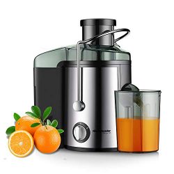 Juicer Juice Extractor, Homeleader Stainless Steel Centrifugal Juicer with 3” Wide Mouth,  ...