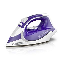 BLACK+DECKER ICL500 Light ‘N Go Cordless Iron with Nonstick Soleplate Large Water Tank Purple