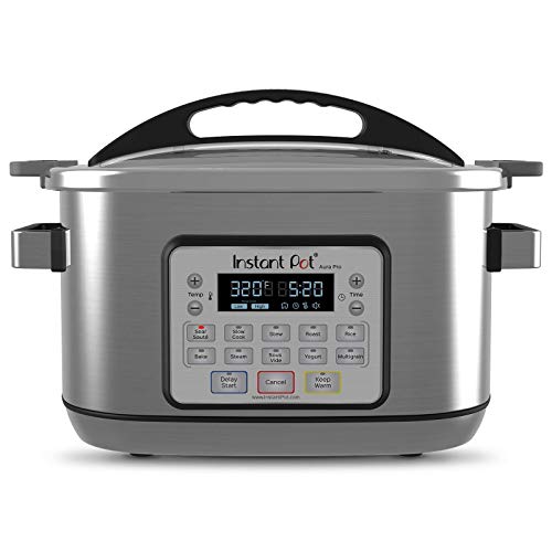 Instant Pot 8 Qt Aura Pro MultiUse Programmable Multicooker with Sous Vide, Silver (Certified