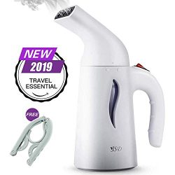 JSD Steamer for Clothes, 7 in 1 Travel Garment Steamers, 150ml Powerful Handheld Fabric Steamer  ...