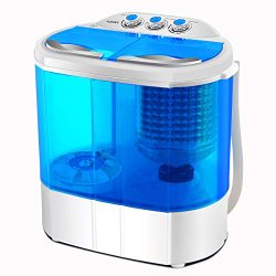 Portable Washing Machine, Spin Dryer-Compact Twin Tub Durable Design 9.9lbs Mini Washer to Wash  ...