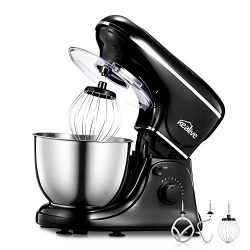 Kealive Stand Mixer, 8 Speed 700 Watt Kitchen Mixer with 5-Quart Stainless Steel Bowl, Dough Hoo ...