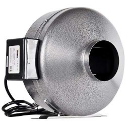 iPower 6 Inch 442 CFM Inline Duct Ventilation Fan HVAC Exhaust Blower for Grow Tent, Grounded Po ...